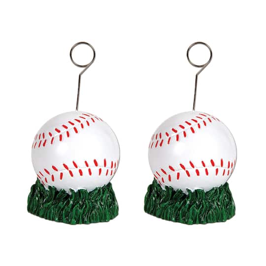 Beistle 6oz. Baseball Photo & Balloon Holders, 2ct.